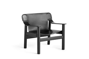 HAY - Lounge stol - Bernard - Sort / Sort læder